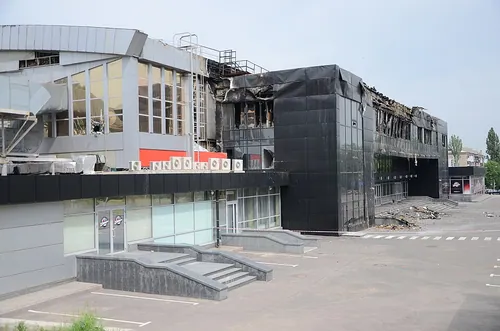 Палац спорту «Дружба» після пожежі · травень 2014